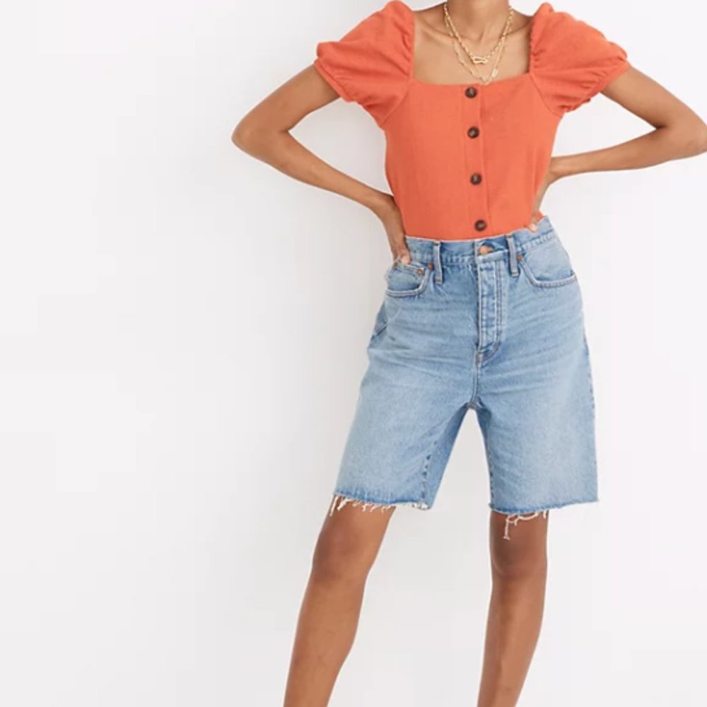 Madewell Baggy Bermuda Shorts - Cedarcroft Wash - Size 28 NWT